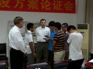 Dr. Sokol and David Lahrman discuss Laser Peening and Laser Bond Inspection with students at Guangdong University of Technology (GDUT)