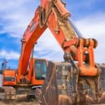 a yellow excavator